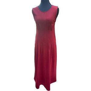 J. Crew Red Ponte Sleeveless Midi Dress Sz 2 NWT